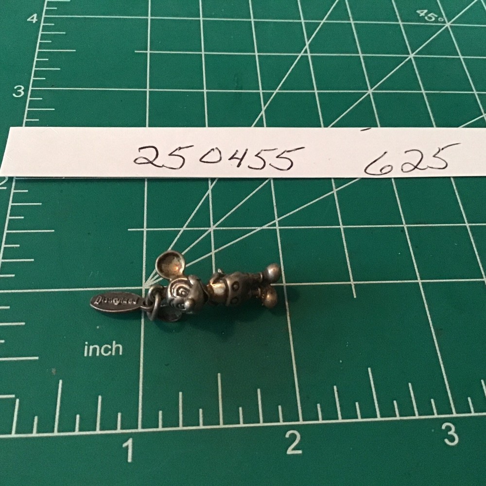 Mickey Mouse Disney Vintage Sterling Silver Charm Bracelet