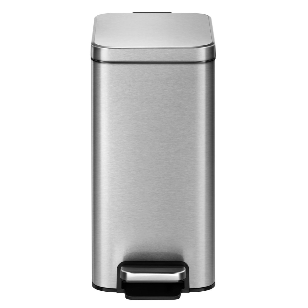 2.6G Slim Stainless Steel Step Trash Can; Bedroom Bath Office Step Can