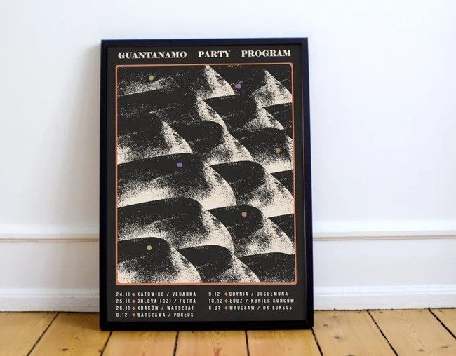 Guantanamo Party Program, original poster from concert tour, gigposter, music