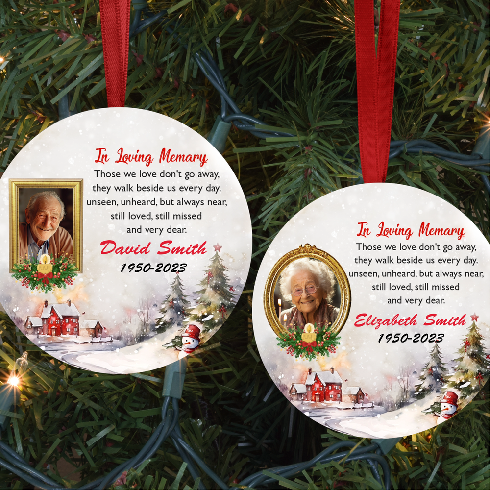 Custom Memorial Christmas Ornament with Photo-image