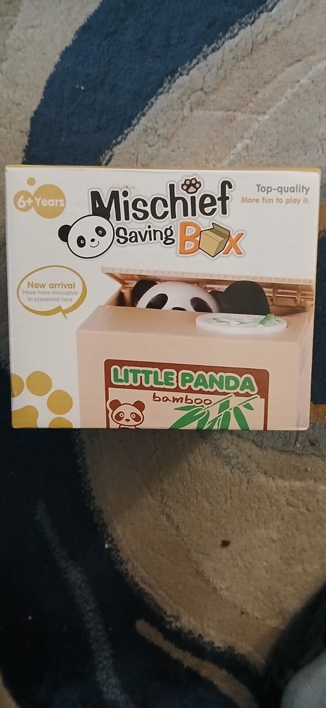 Mischief Little Panda Automated Stealing Coin Saving Box Piggy Bank-image