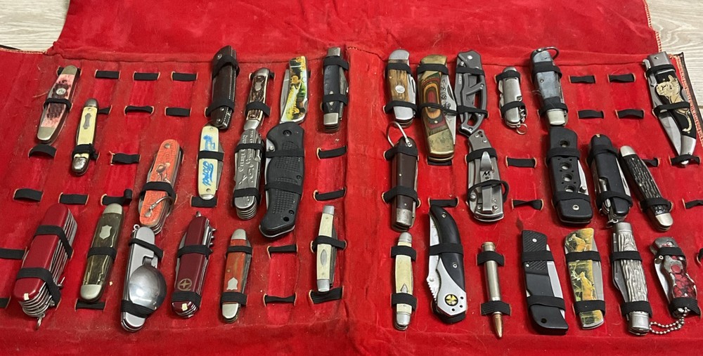 Pocket Knife Lot  of  33 Folding Knives Gerber Winchester W CASE NO RESERVE