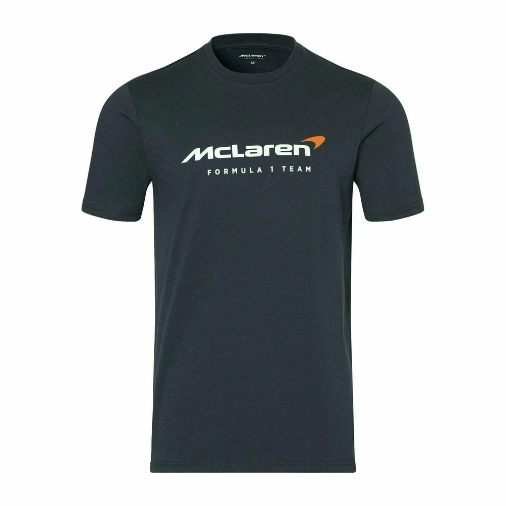 McLaren F1 Mens Core Essentials Logo Tee in Phantom Black