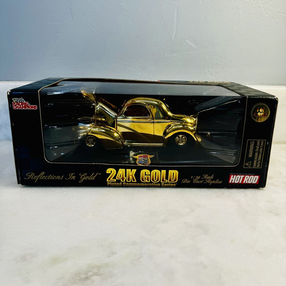 Racing Champions 24K Gold Plated Hot Rod Reflections In Gold 1:24 (1 of 4998)