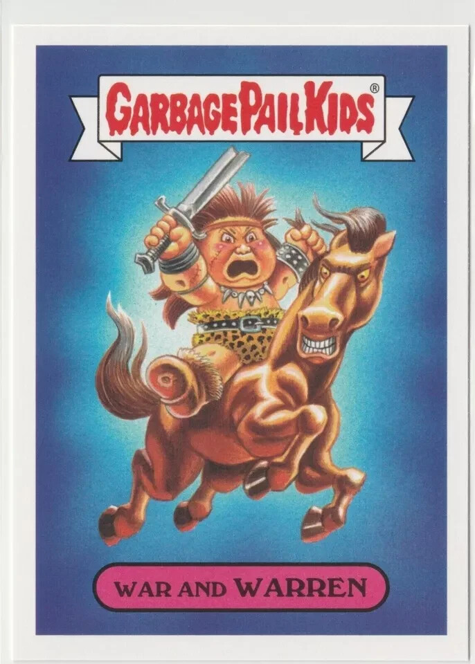 Warren GPK 2017 Adam-geddon Garbage Pail Kids Card #11b War and Warren