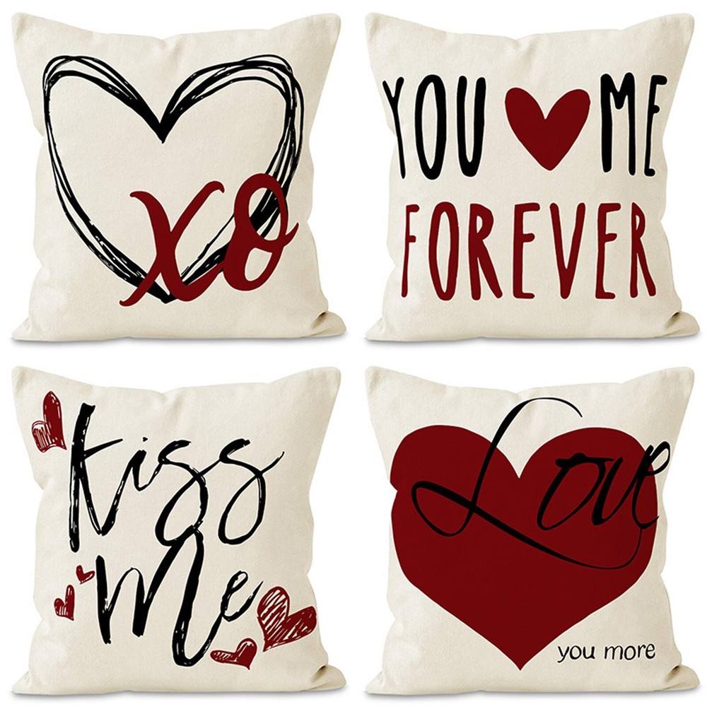 Valentine's Day Couple Love Sofa Pillow Cover Home Decoration Pillow Cover