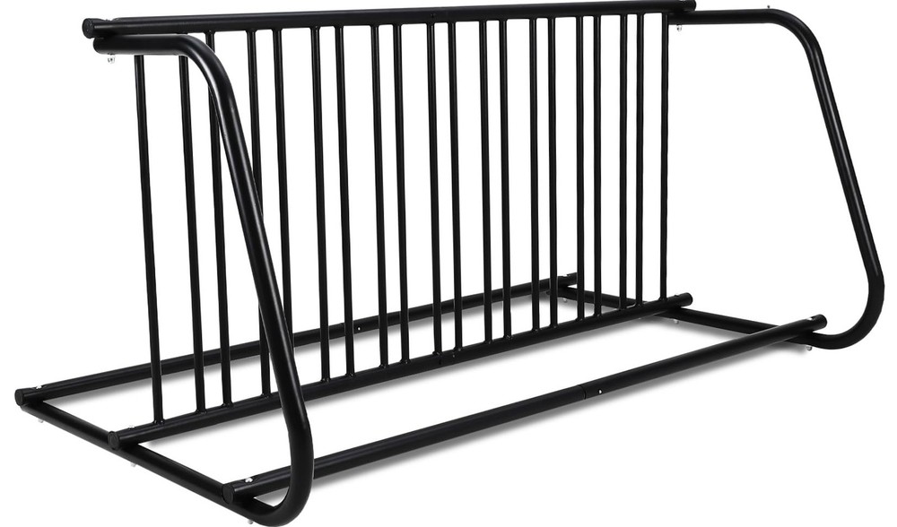 10-Bike Outdoor Storage Rack - Dual-Sided Heavy-Duty Bike Stand for Garage or Yard