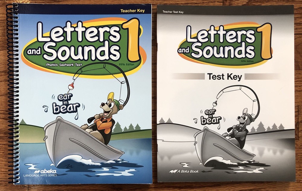 Abeka Letters And Sounds 1 Fifth Edition Lot - Teacher Key and Test Key