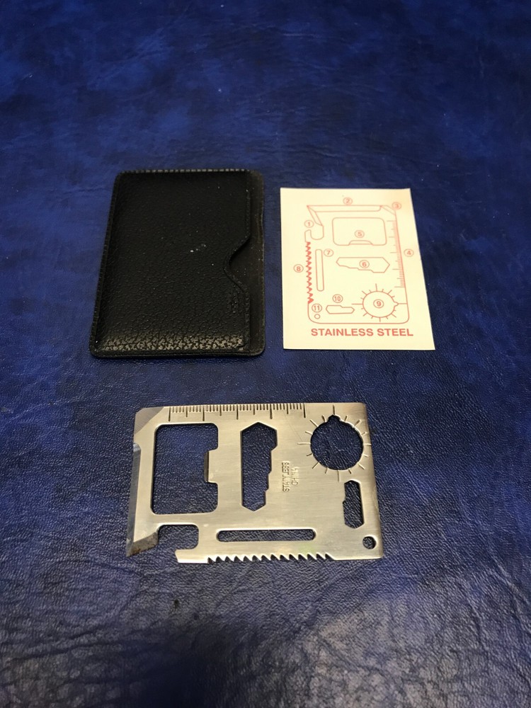 Credit Card Size Pocket Survival Knife with Case-image