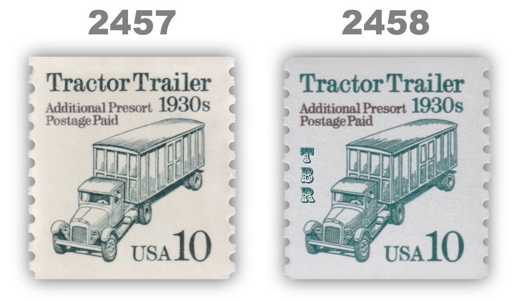 2457 2458 Tractor Trailer 1930s 10c Variety Set 2 Transportation MNH - Buy Now-image