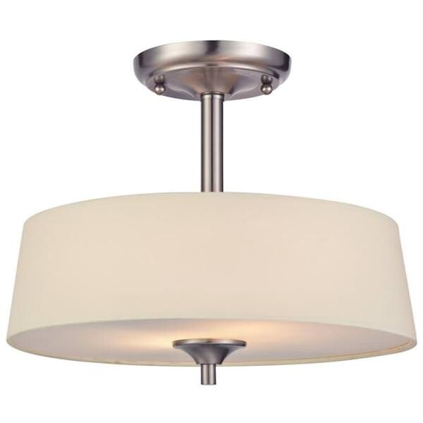 Westinghouse Parker Mews 2-Light Semi Flush Mount Ceiling Fixture in Brushed Nickel