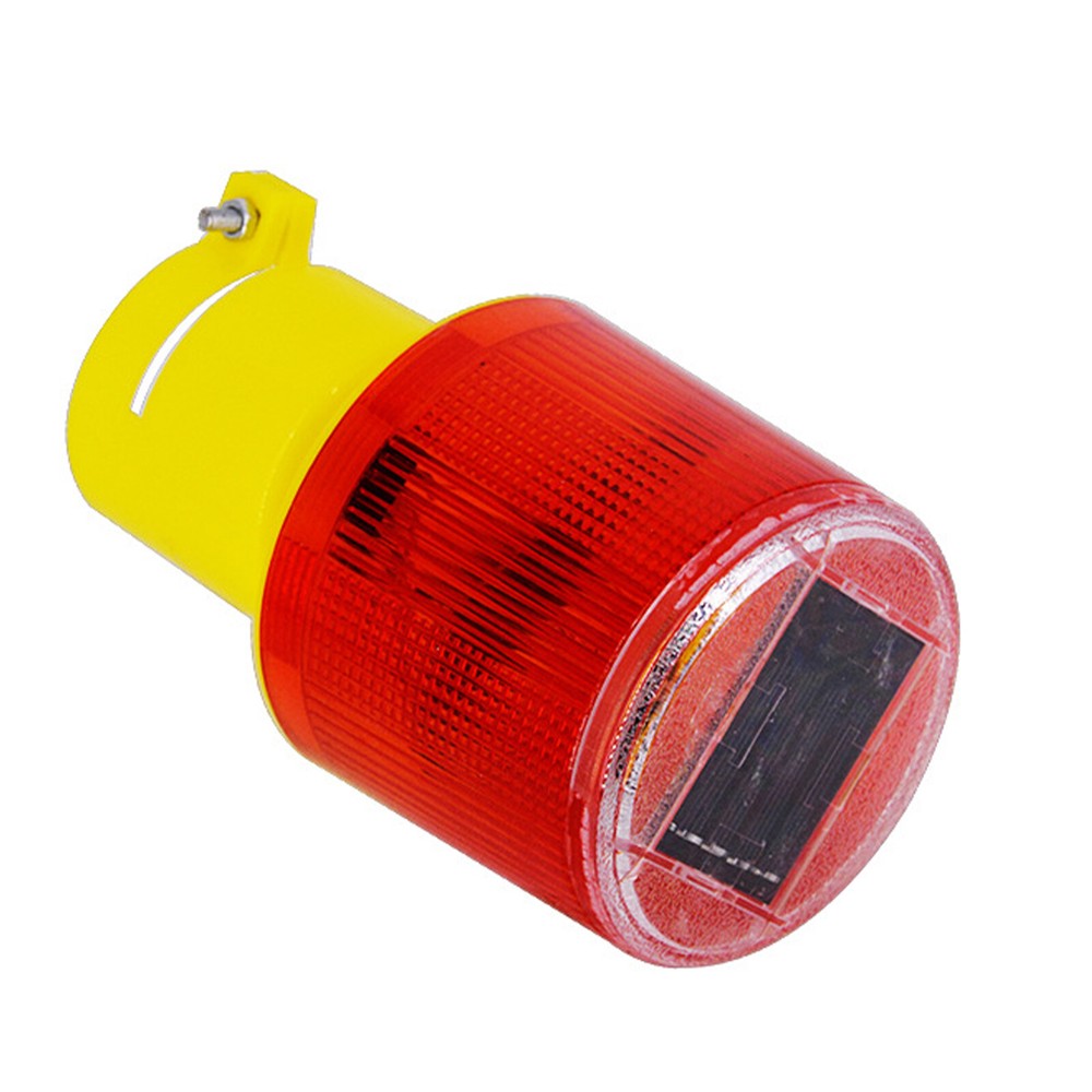 LED Solar Strobe Warning Light Flash Road Barricade Traffic Signal Beacon Lamp a