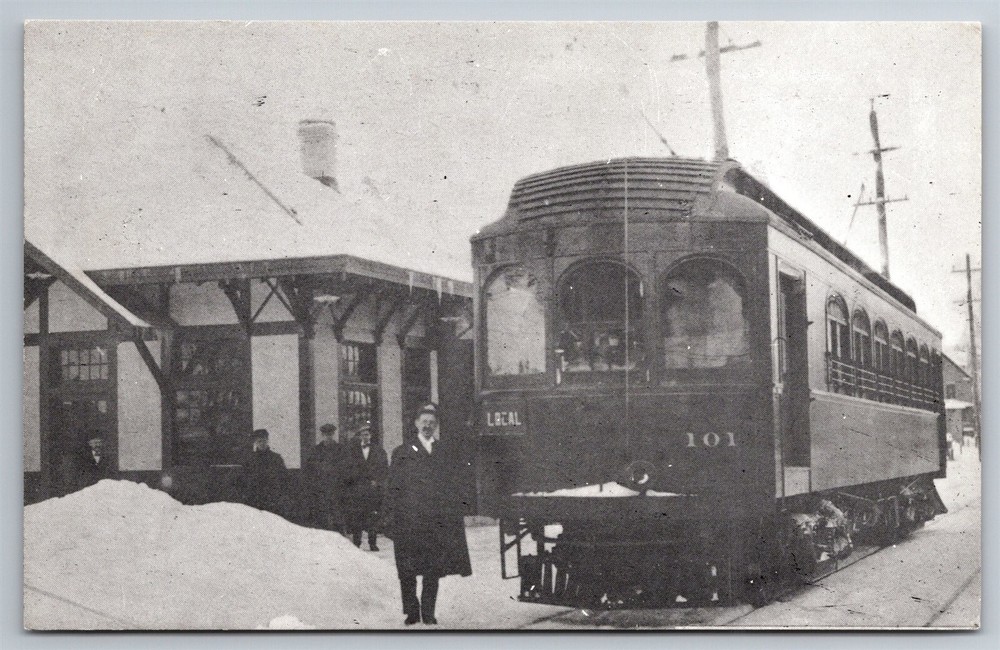 Electric Passenger Car Rochester Syracuse & E101 Postcard S11