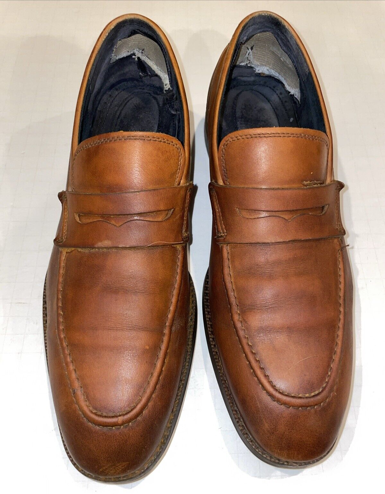 Cole Haan Mens Brown Leather Penny Loafers Size 9M C29038