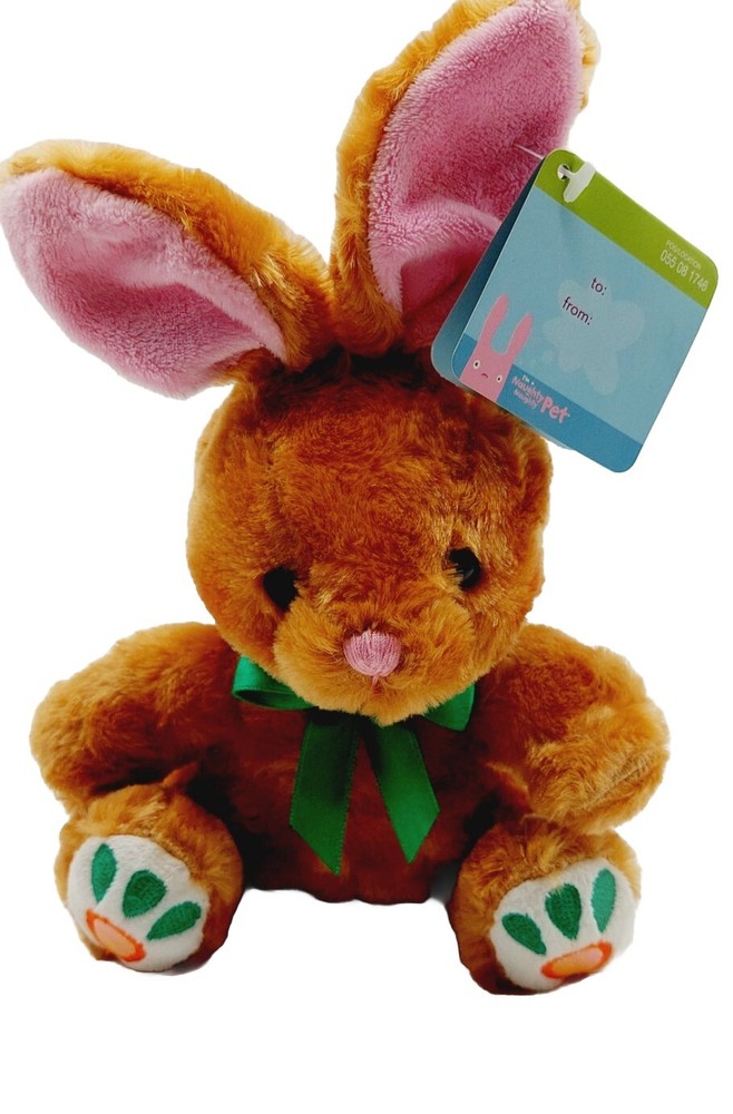 Galerie Brown Plush Bunny Rabbit Carrots On Feet Stuffed 6