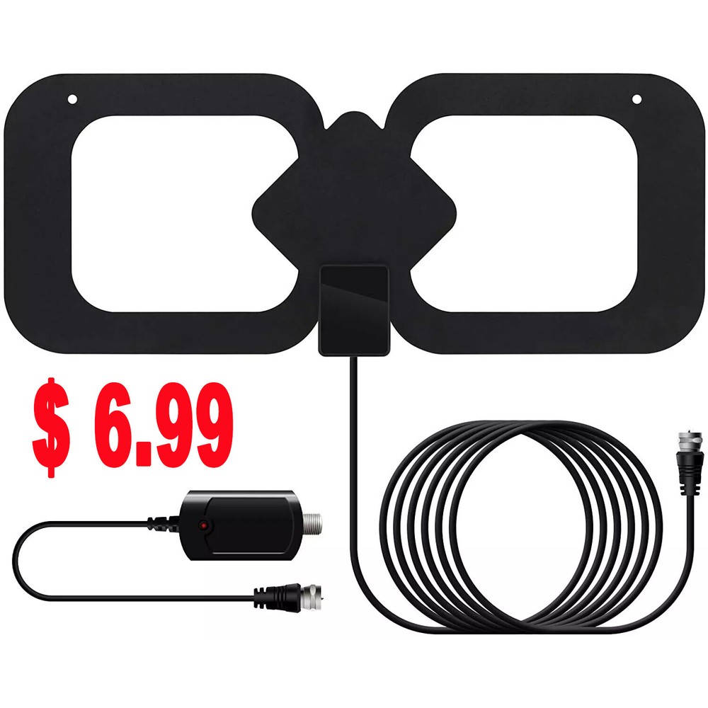 Amplified Digital HD TV Antenna 200 Miles Range - Support 4K 1080P Fire TV Stick