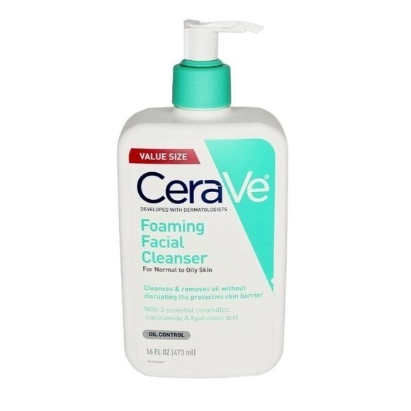 CeraVe Foaming Facial Cleanser for Normal to Oily Skin 16 oz Jumbo Size