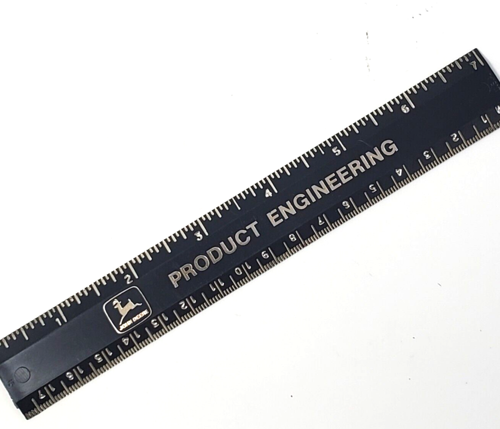 John Deere Product Engineering Ruler USA Vintage Advertising - READ