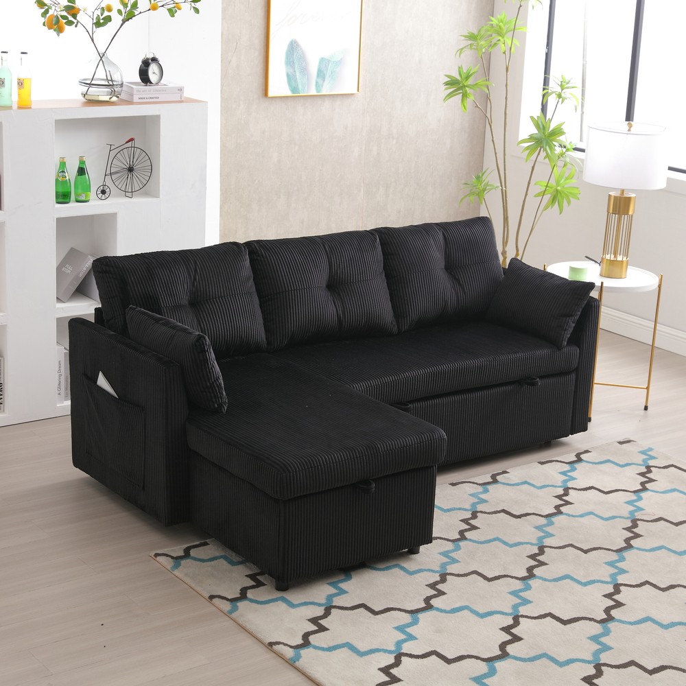 Modular L-Shaped Sofa with Reversible Chaise - United We Win Furniture