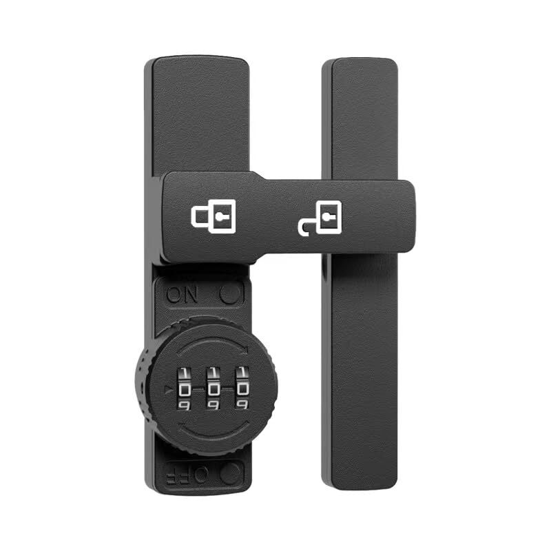 High-Security 90° Mechanical Password Lock for Barn Doors - Easy Installation-image