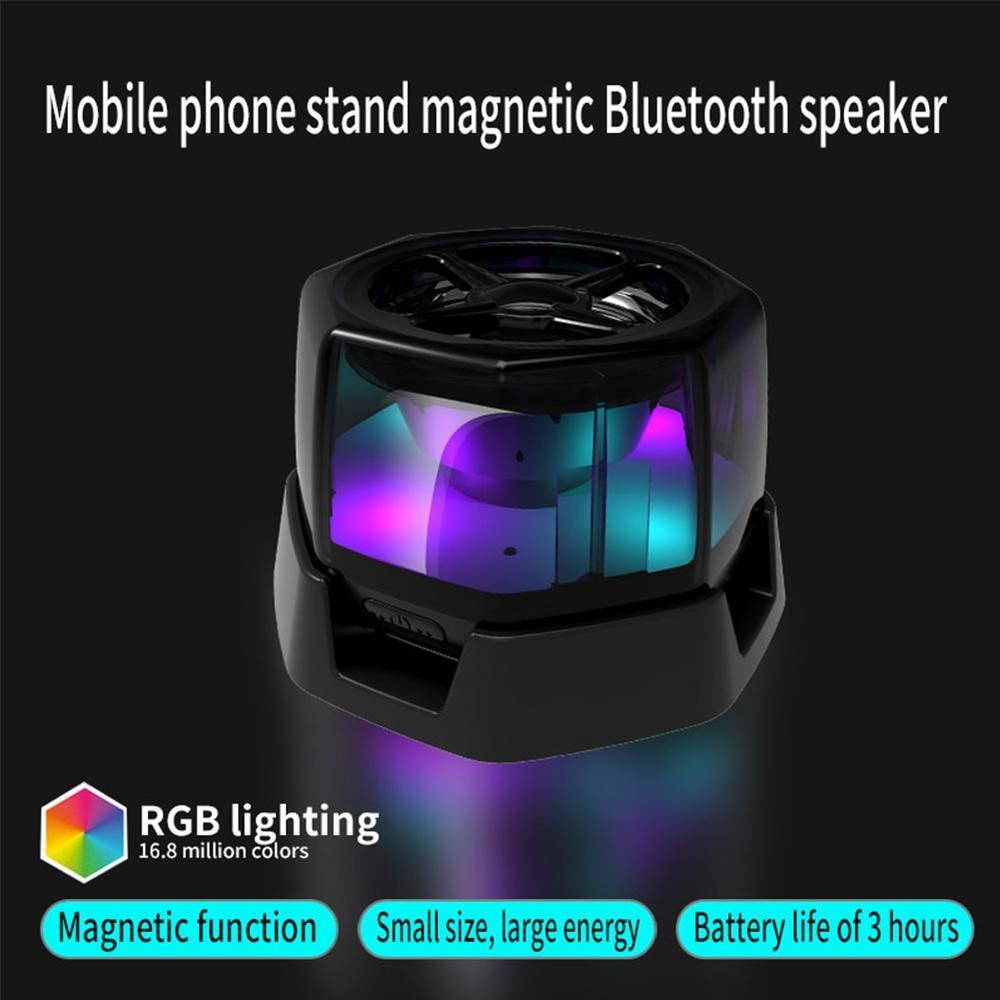 Magnetic Wireless Bluetooth Speaker Portable Mini Sound Box RGB Lighting/