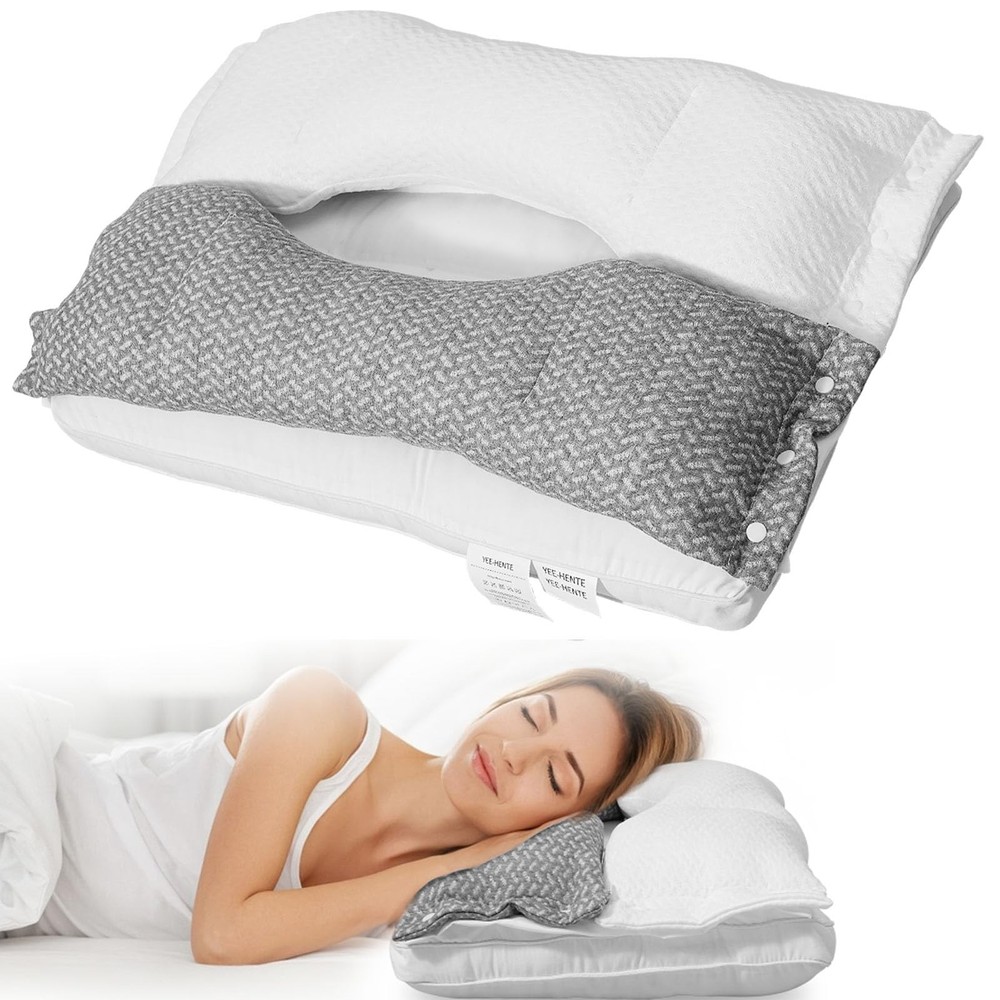 3-in-1 Adjustable Cervical Neck Pillow for Neck Shoulder and Back Pain Relief  