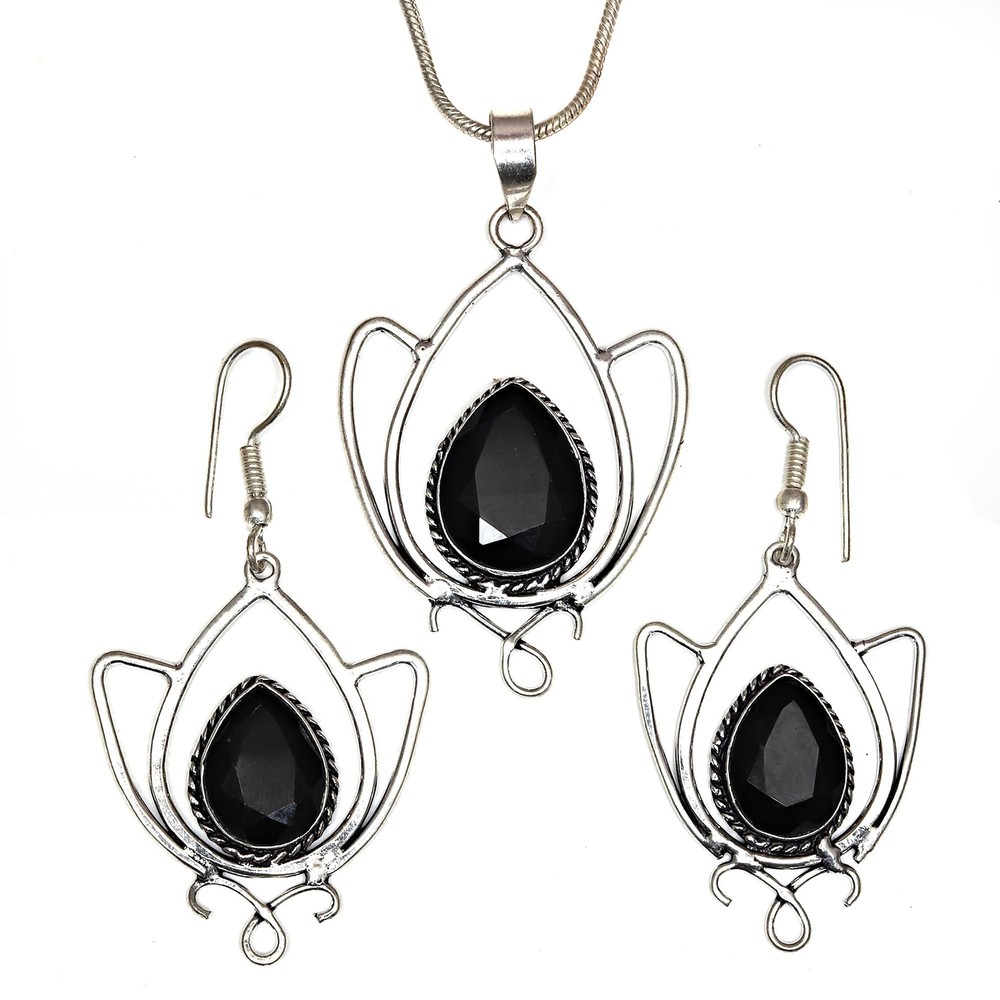 Black Spinal  Pendant Gemstone Jewelry Handicraft Valentine'Day Gold