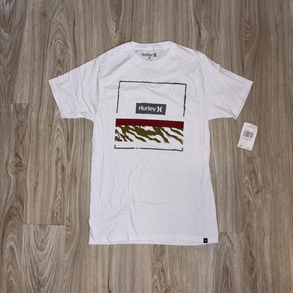 Hurley Men’s Graphic T-Shirt, White, Size Small