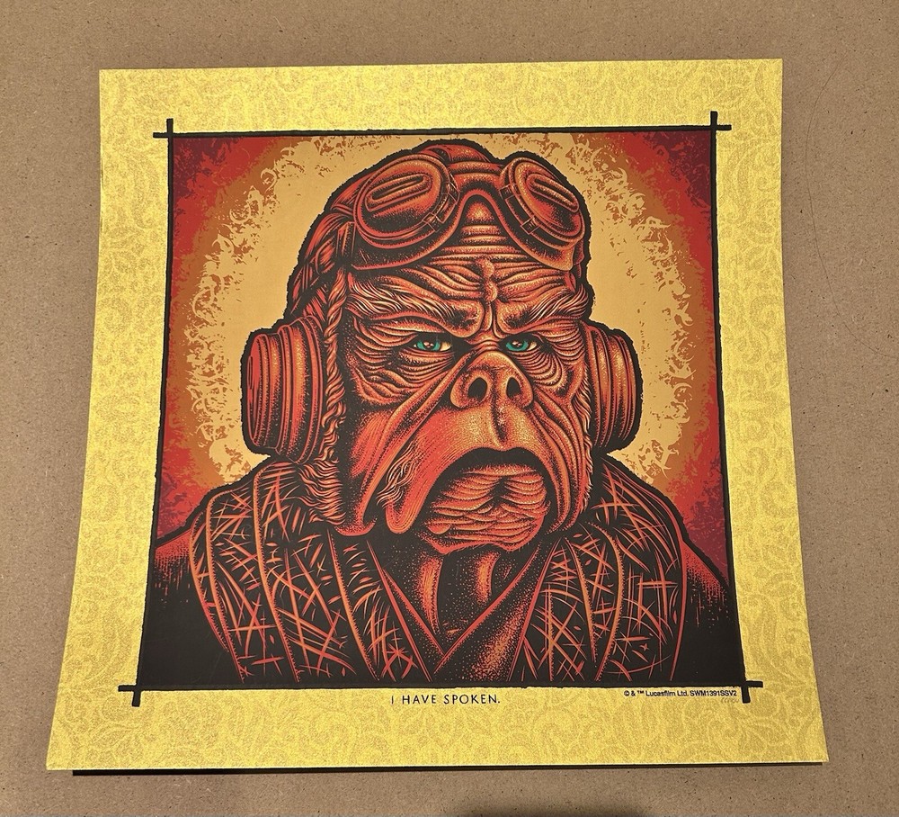 Todd Slater Star Wars Mandalorian Kuiil I Have Spoken Fine Gold Edition x/100