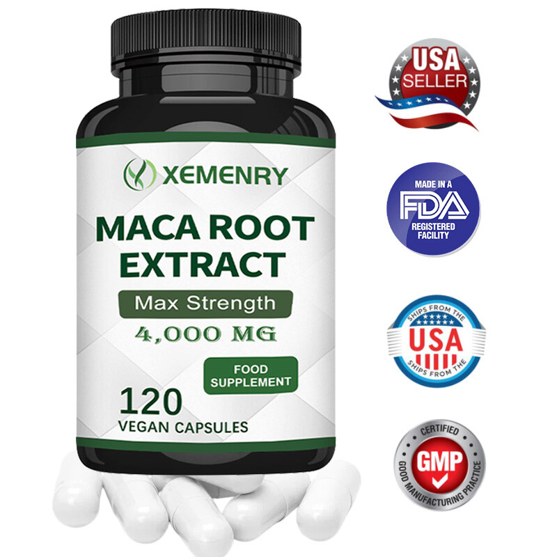 Maca Root Extract - Testosterone Booster, Energy & Stamina, Men's Muscle Health