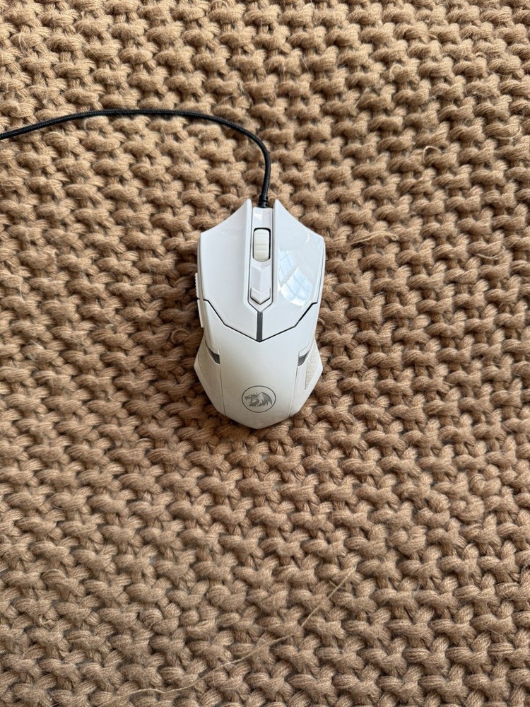 Redragon Sleek White Gaming Mouse for Precision Performance