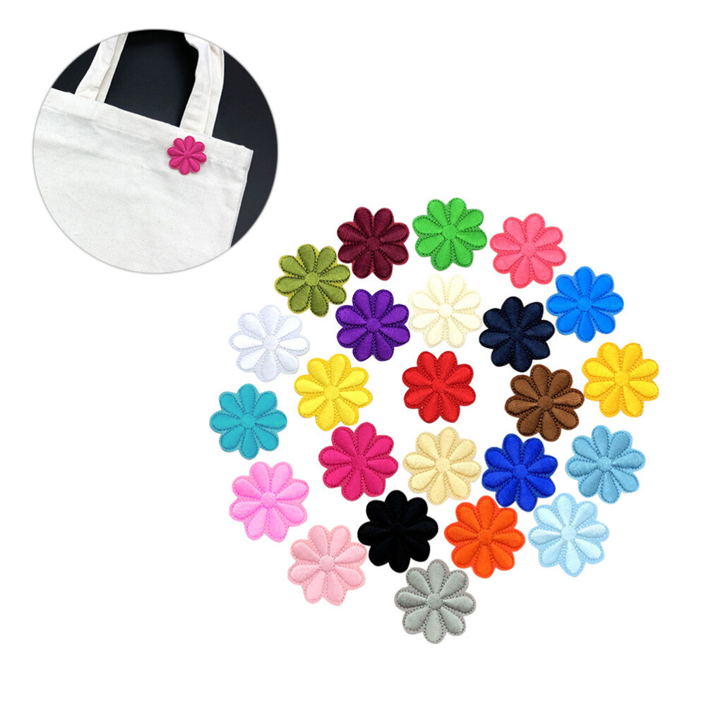 20 Pcs Floral Decorative Appliques Self Adhesive Custom Backpack