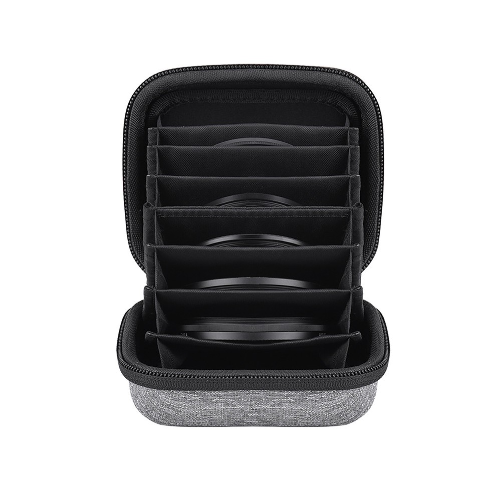 Anti-Scratch 8 Pockets Camera Lens Filter Pouch Case Bag With Wrist Strap