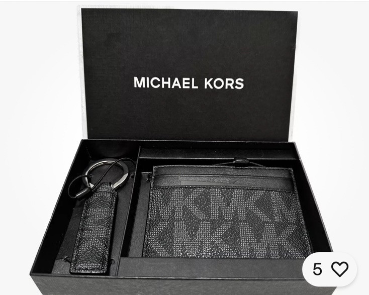 Michael Kors Men's Slim Card Holder with Key Ring 86F2SGFD1B  