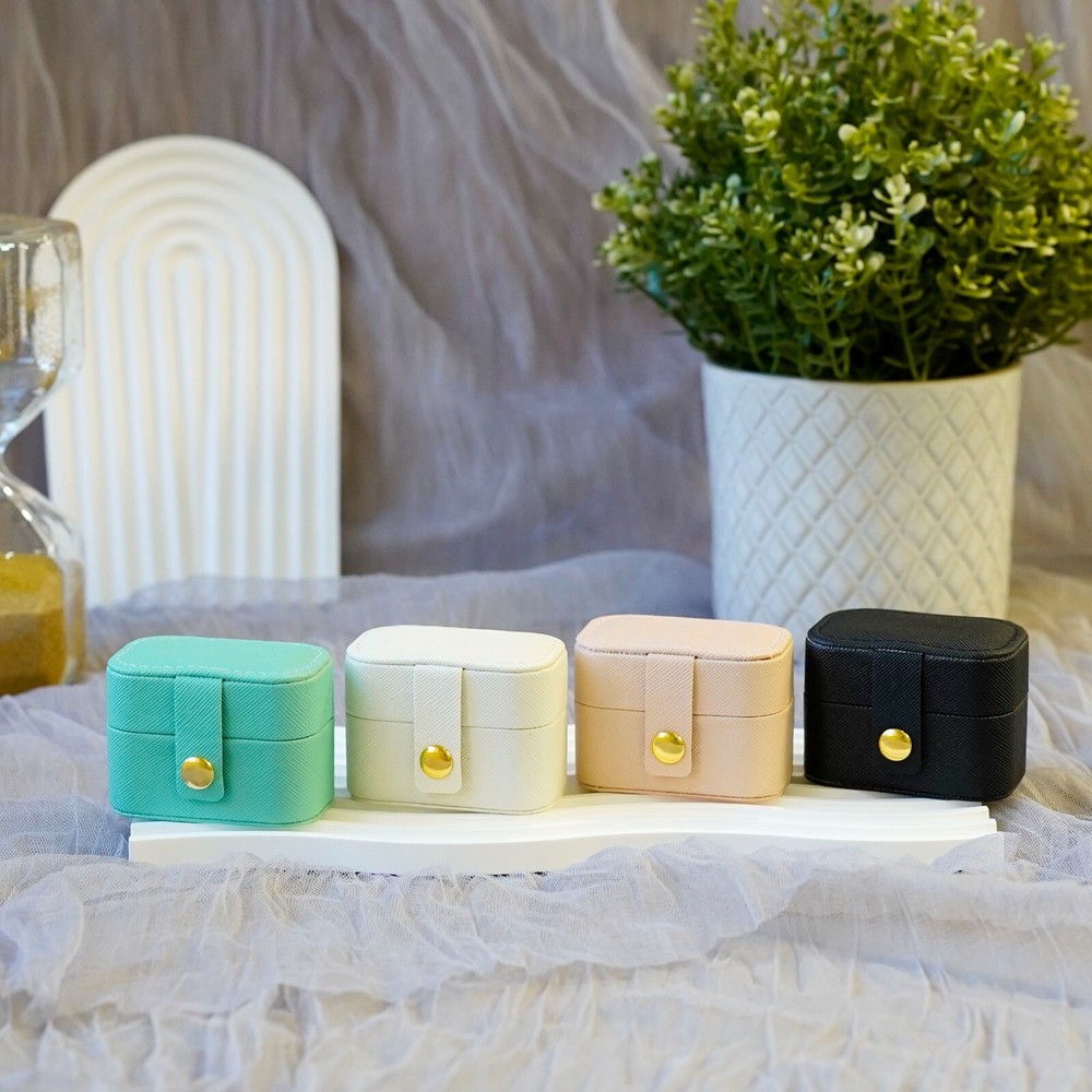 Personalized Mini Jewelry Box - Custom Mother's Day Gift with Engraving-image