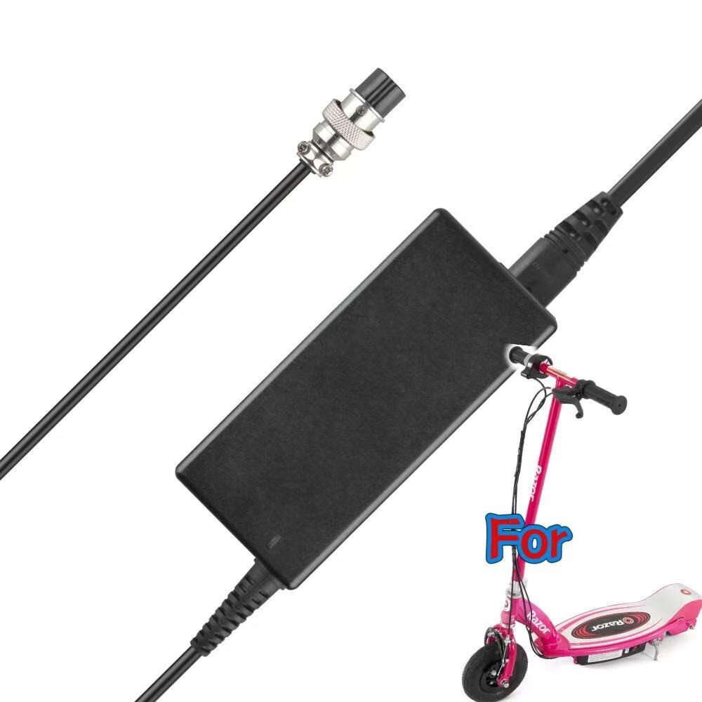 24V 2A AC Power Adapter for Razor E175 Kids Electric Scooter Charger