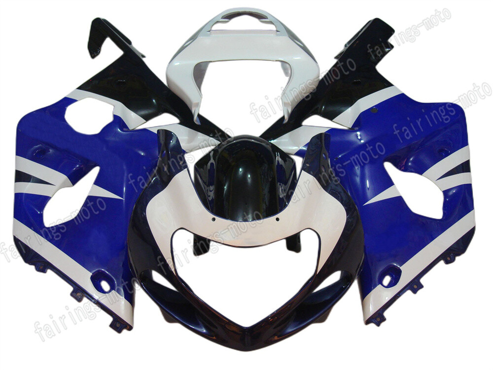 Fairing Plastics Set Fit for 2000-2002 GSX-R 1000 ABS Injection Blue white Black
