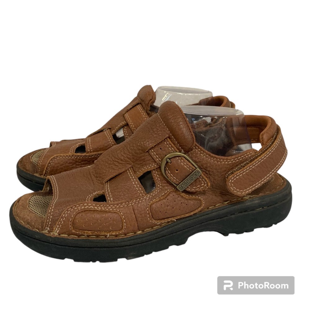 90s Y2K Chunky Earth Fisherman Sandals in Leather for Men Size