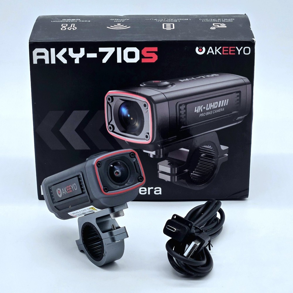 AKY-710S AKEEYO 4K Motorcycle Dash Cam with Wide-Angle Lens and Rechargeable Battery