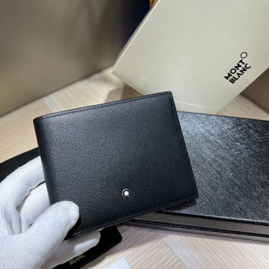 Mon Black Card Pack Real Leather Card Case Bank Card Holder wallet #U0113215 US