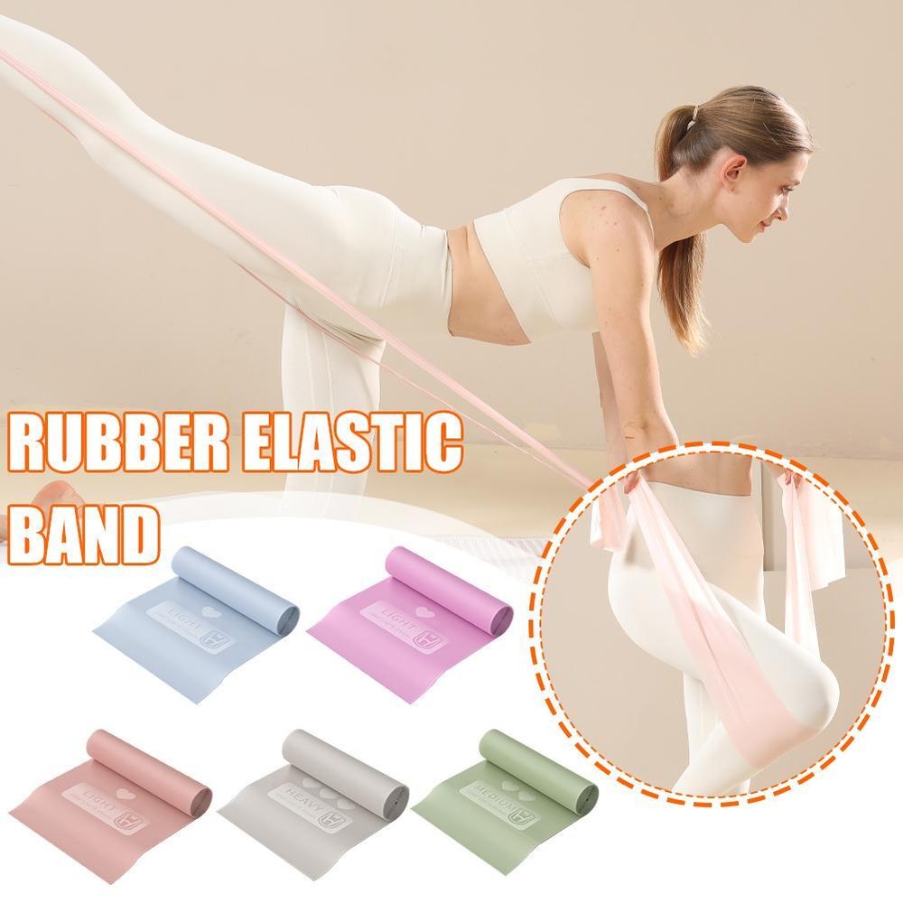 5ft Stretch Resistance Yoga Bands for Pilates Gym Workouts