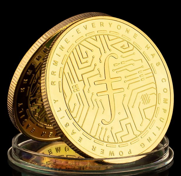 Gold Plated Filecoin We Trust In Digital Currency Cryptocurrency Crypto Coin-image