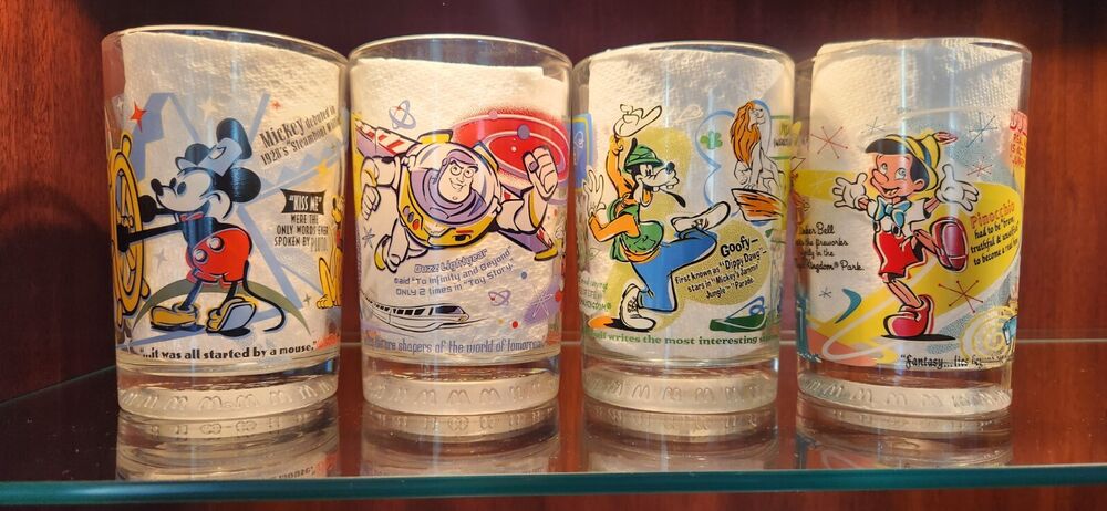 McDonald's Collectable 100 Years of Magic Character Glasses - Set Of 4