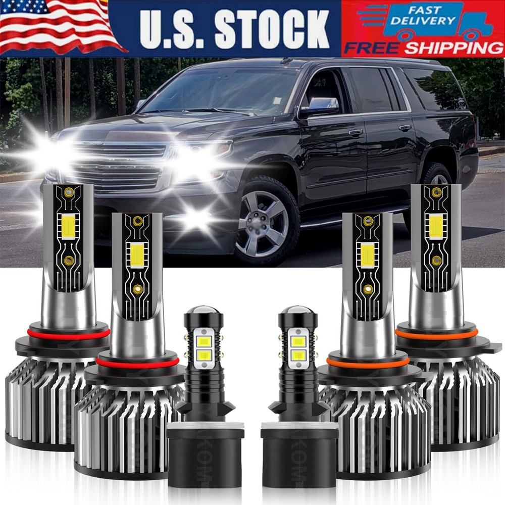 LED Headlight 9005 9006 880 Fog Light white For Chevy Suburban 1500 2000-2006