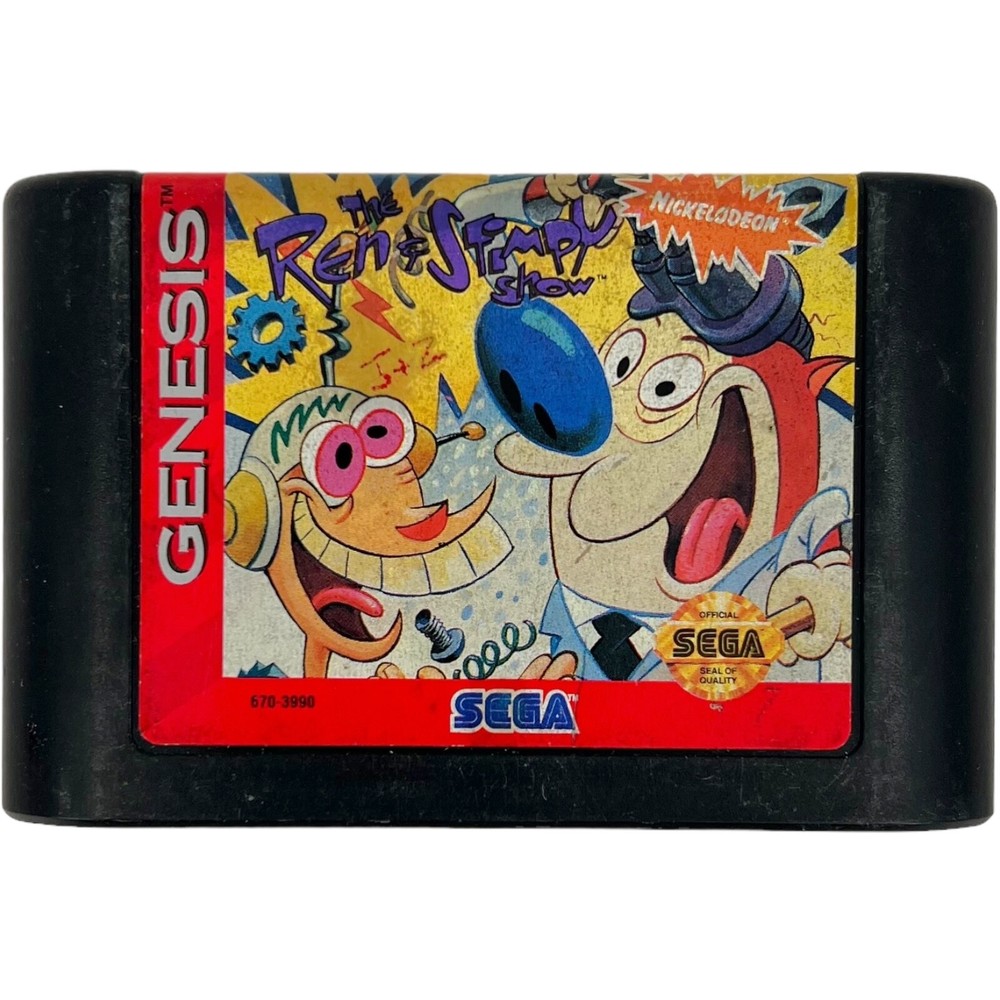 Sega Genesis Ren & Stimpy: Stimpy's Invention Game Cartridge 16-Bit