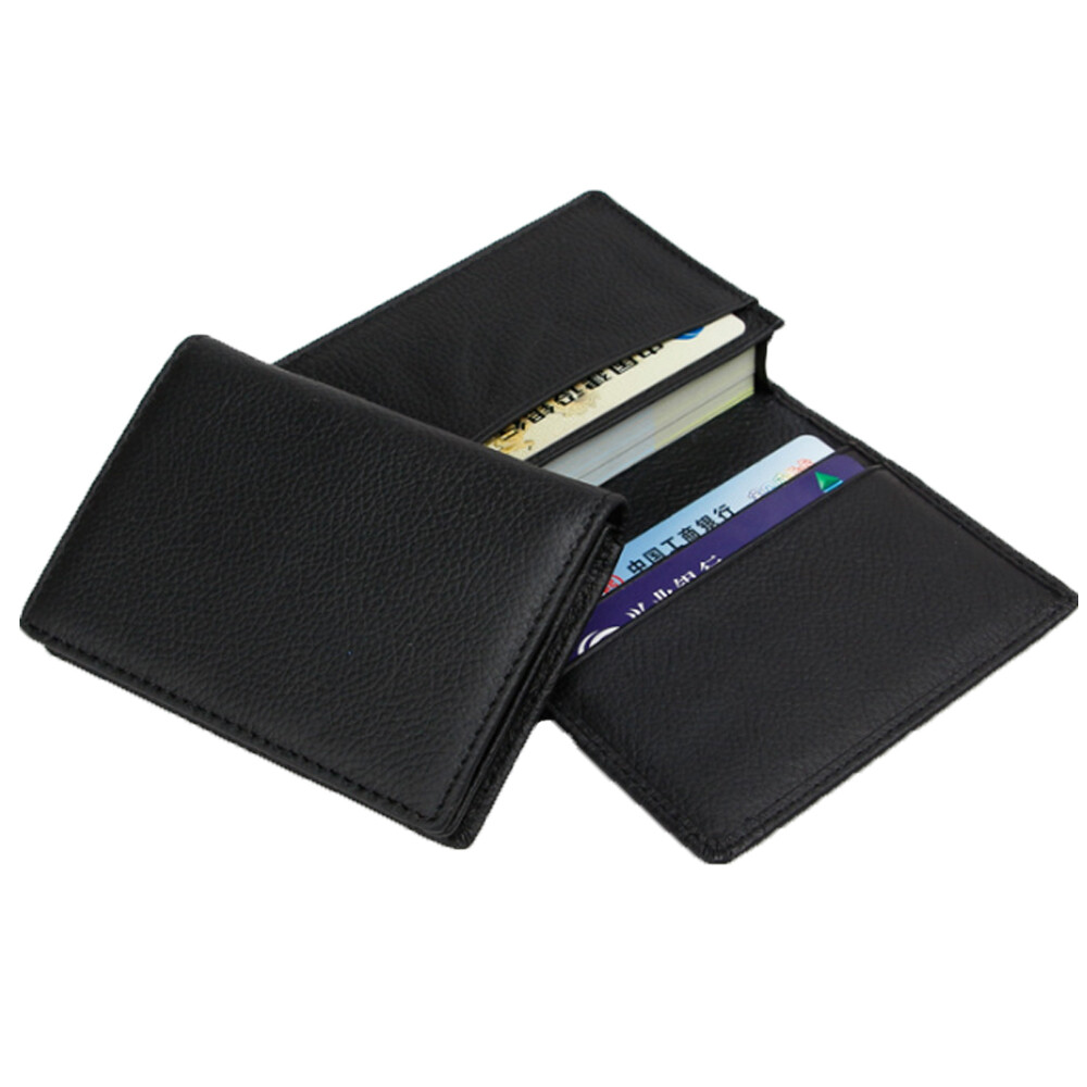 Genuine Leather Minimalist Card Case Wallet Front Pocket Business Card Holder