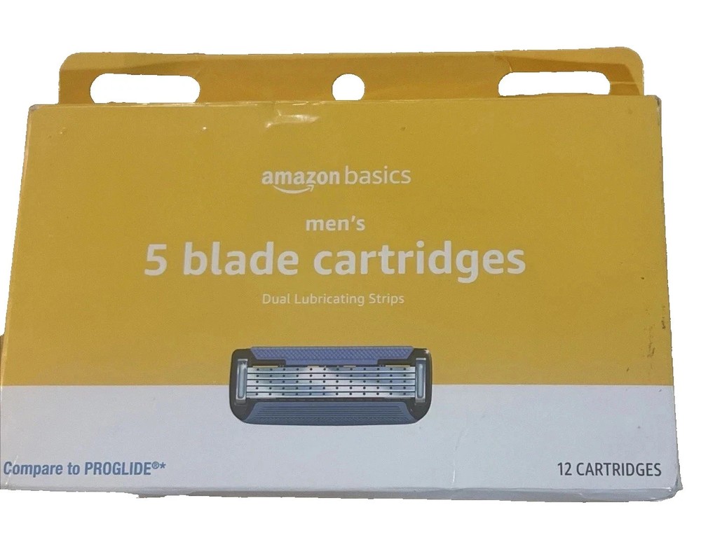 Amazon Basics 5-Blade Razor Refills for Men with Dual Lubrication - Buy Now-image