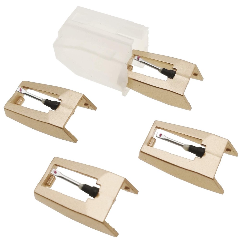 Vinyl Record Player Needles - Diamond Stylus Replacement for Crosley 4 Pack