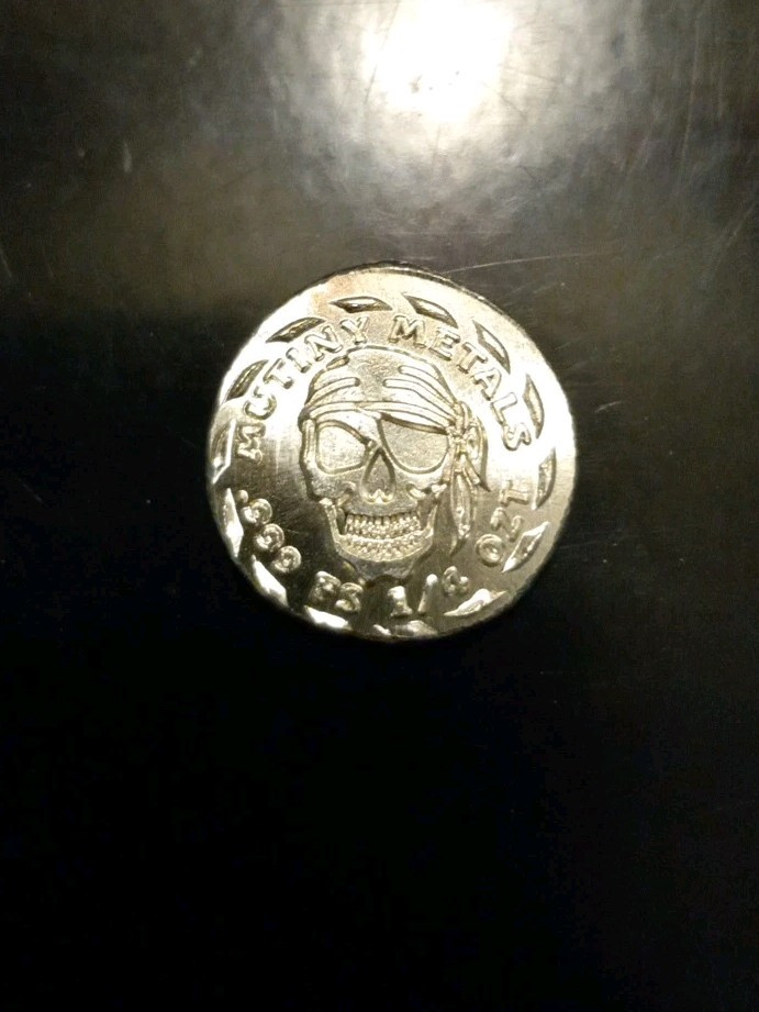 1/4 oz .999 Fine Silver Hand Poured, Pirate First Mate, Mutiny Metals