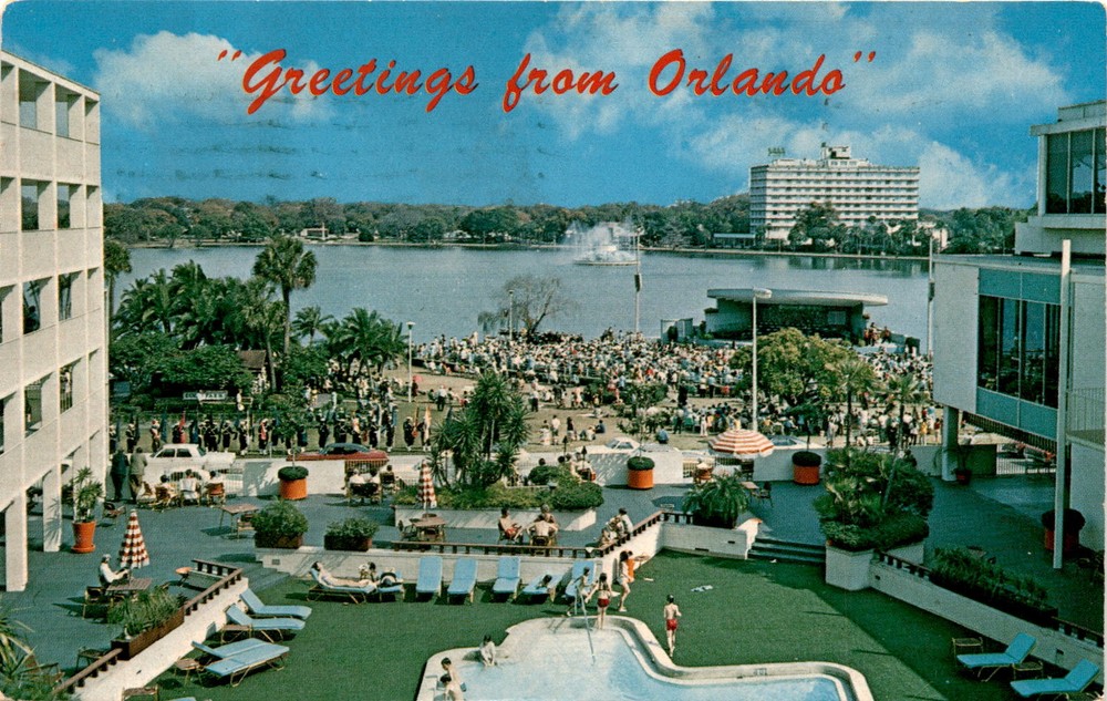 Orlando, USA, Lake Eola Bandshell, downtown Orlando, Central Florida Postcard